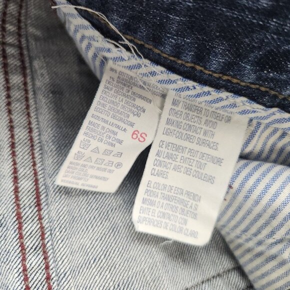 Tommy Hilfiger Jeans Women's 6 Short Blue Bootcut Mid Rise Med Wash Y2K Pants - Picture 9 of 9